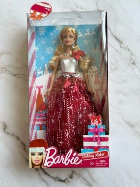 2013 Holiday Wishes Barbie Doll BBV50